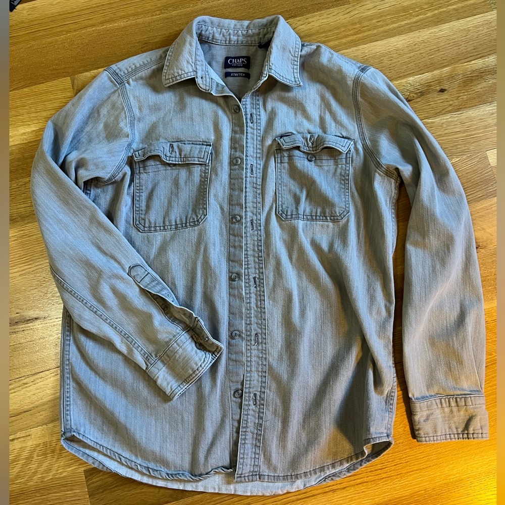 Chaps Heather Gray button down